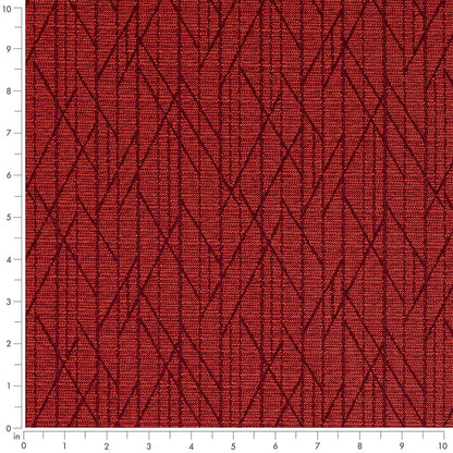 D4607 Abstract & Geometric Cardinal Red & Burgundy Charlotte Fabrics