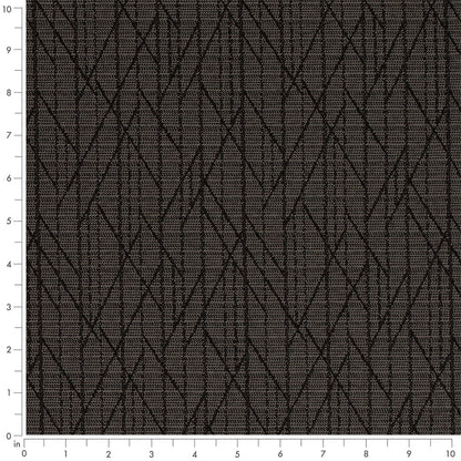 D4610 Abstract & Geometric Raven Black Charlotte Fabrics