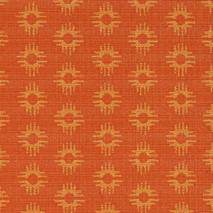 D4611 Abstract & Geometric Persimmon Orange & Rust Charlotte Fabrics