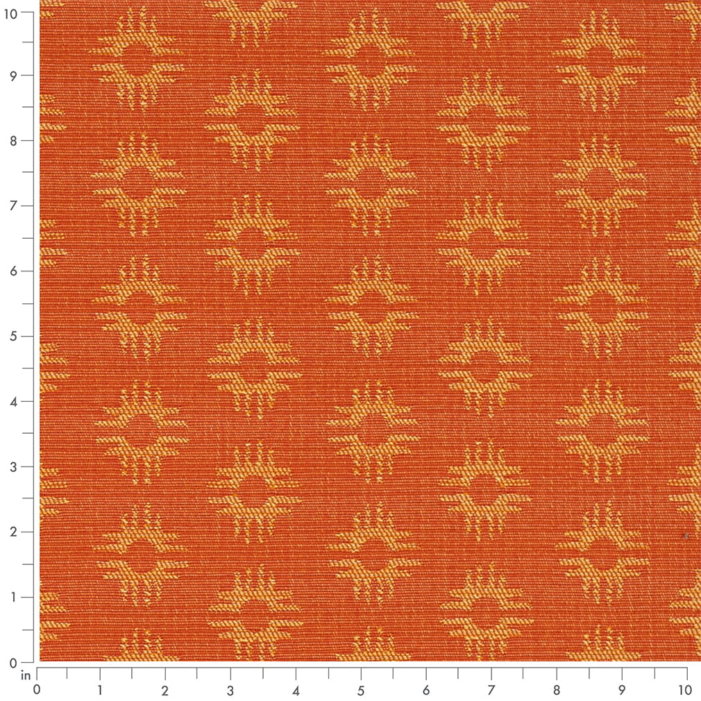 D4611 Abstract & Geometric Persimmon Orange & Rust Charlotte Fabrics