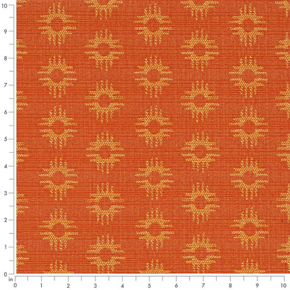 D4611 Abstract & Geometric Persimmon Orange & Rust Charlotte Fabrics