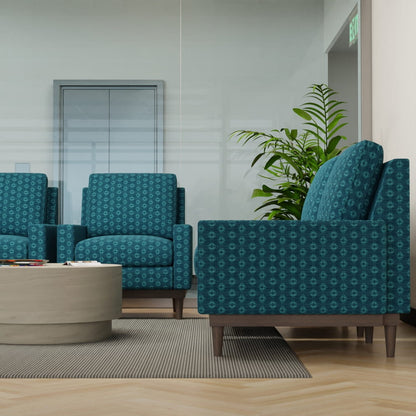 D4612 Abstract & Geometric Horizon Blue Charlotte Fabrics