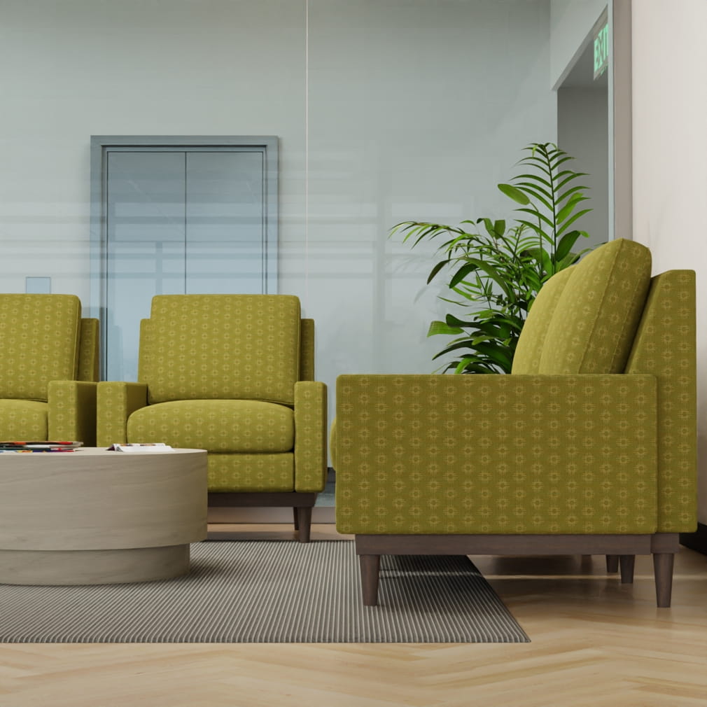D4614 Abstract & Geometric Kiwi Green Charlotte Fabrics
