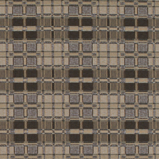 D4615 Plaid Lead Grey & Silver Charlotte Fabrics