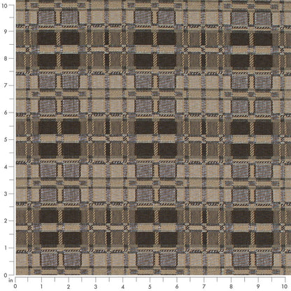 D4615 Plaid Lead Grey & Silver Charlotte Fabrics