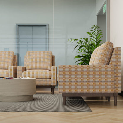 D4618 Plaid Biscotti Gold & Yellow Charlotte Fabrics