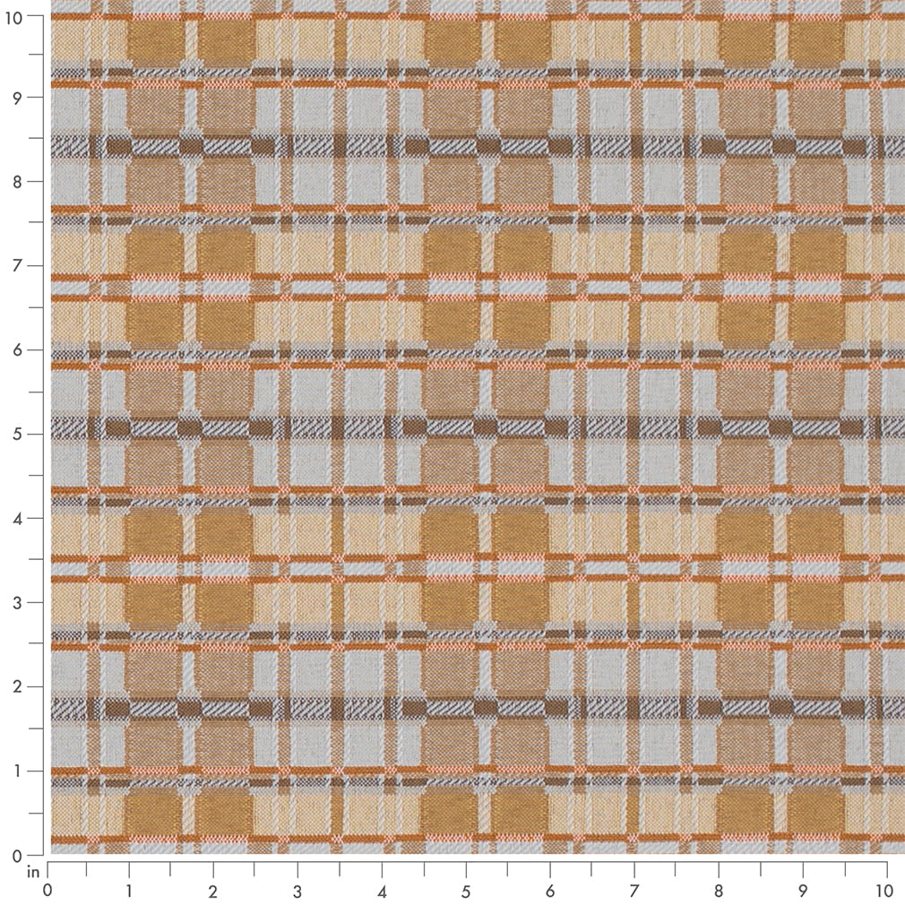 D4618 Plaid Biscotti Gold & Yellow Charlotte Fabrics