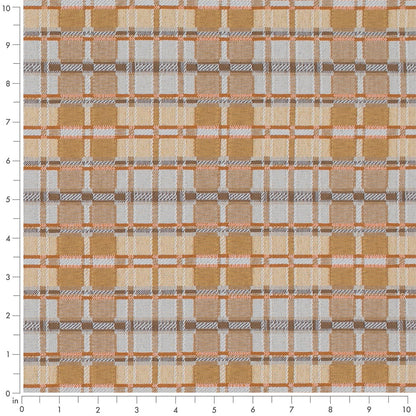 D4618 Plaid Biscotti Gold & Yellow Charlotte Fabrics