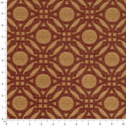 D4630 Abstract & Geometric Brick Orange & Rust Charlotte Fabrics