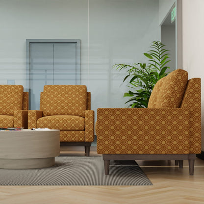 D4631 Abstract & Geometric Bronze Gold & Yellow Charlotte Fabrics