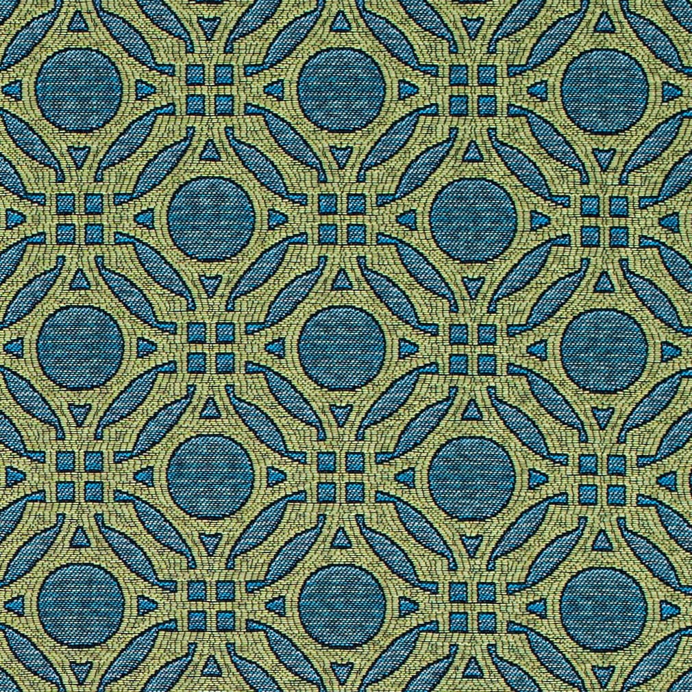 D4634 Abstract & Geometric Teal Aqua & Teal,Green Charlotte Fabrics