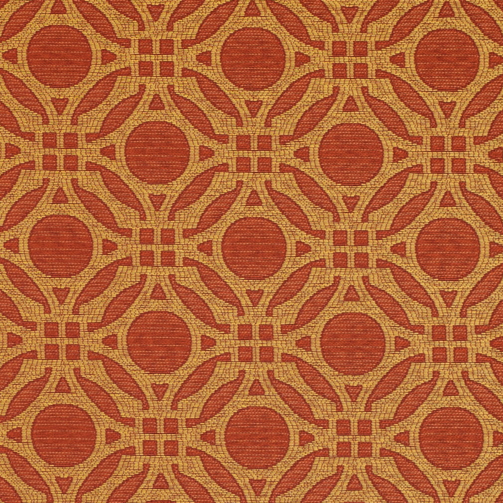 D4635 Abstract & Geometric Tangerine Orange & Rust Charlotte Fabrics