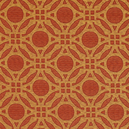 D4635 Abstract & Geometric Tangerine Orange & Rust Charlotte Fabrics