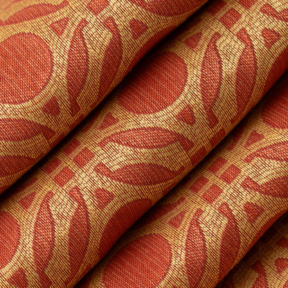 D4635 Abstract & Geometric Tangerine Orange & Rust Charlotte Fabrics