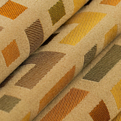 D4636 Abstract & Geometric Mustard Gold & Yellow Charlotte Fabrics