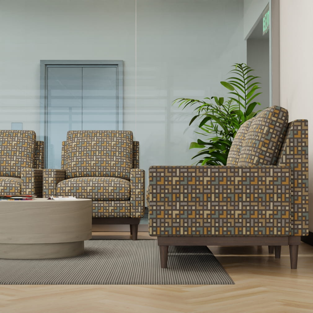 D4638 Abstract & Geometric Stone Grey & Silver Charlotte Fabrics