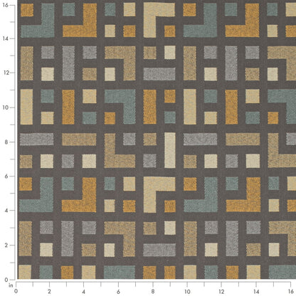 D4638 Abstract & Geometric Stone Grey & Silver Charlotte Fabrics