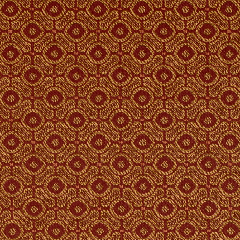 D4640 Abstract & Geometric,Small Scale Crimson Orange & Rust Charlotte Fabrics