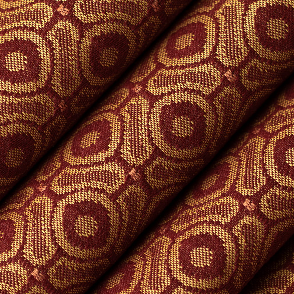 D4640 Abstract & Geometric,Small Scale Crimson Orange & Rust Charlotte Fabrics