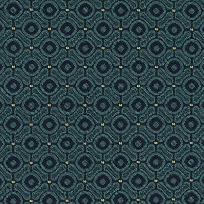 D4642 Abstract & Geometric,Small Scale Pacific Blue Charlotte Fabrics