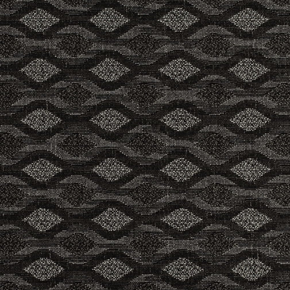 D4645 Abstract & Geometric Onyx Black Charlotte Fabrics