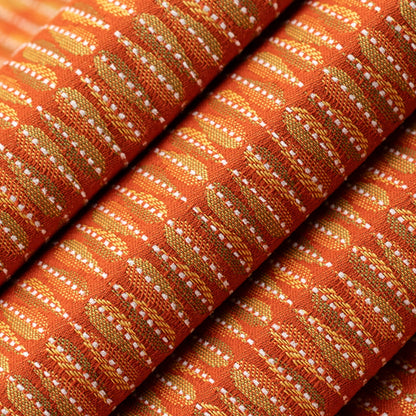 D4649 Abstract & Geometric,Small Scale Marigold Orange & Rust Charlotte Fabrics