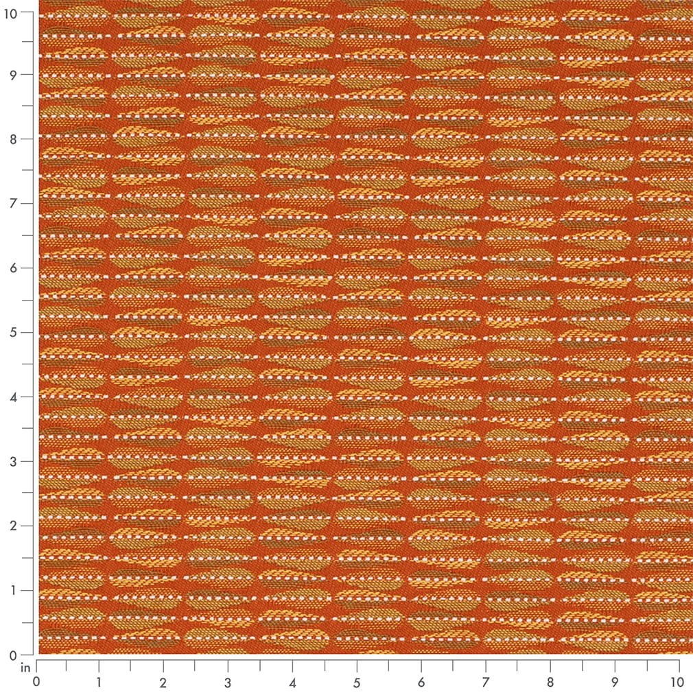 D4649 Abstract & Geometric,Small Scale Marigold Orange & Rust Charlotte Fabrics