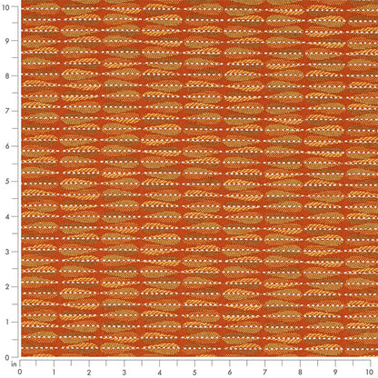 D4649 Abstract & Geometric,Small Scale Marigold Orange & Rust Charlotte Fabrics