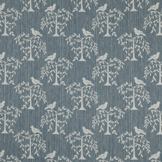 D4778 Leaves,Novelty Willow Sky Blue Charlotte Fabrics
