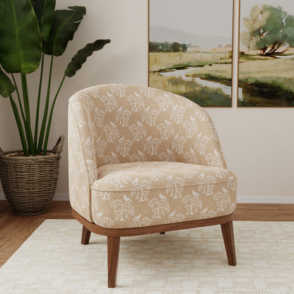 D4779 Leaves,Novelty Willow Fawn Beige & Taupe Charlotte Fabrics