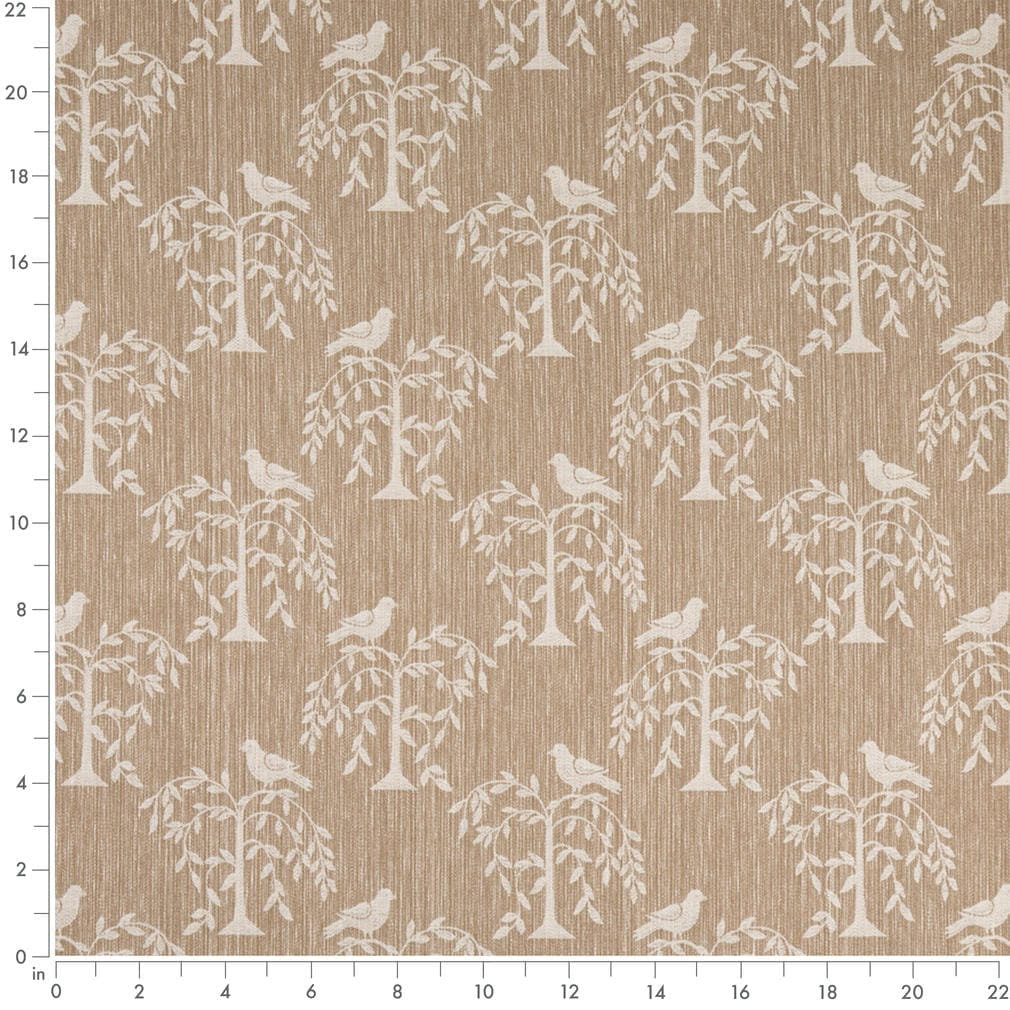 D4779 Leaves,Novelty Willow Fawn Beige & Taupe Charlotte Fabrics