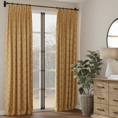 D4780 Leaves,Novelty Willow Amber Gold & Yellow Charlotte Fabrics