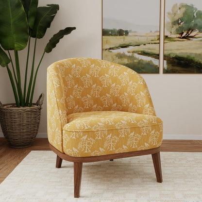 D4780 Leaves,Novelty Willow Amber Gold & Yellow Charlotte Fabrics