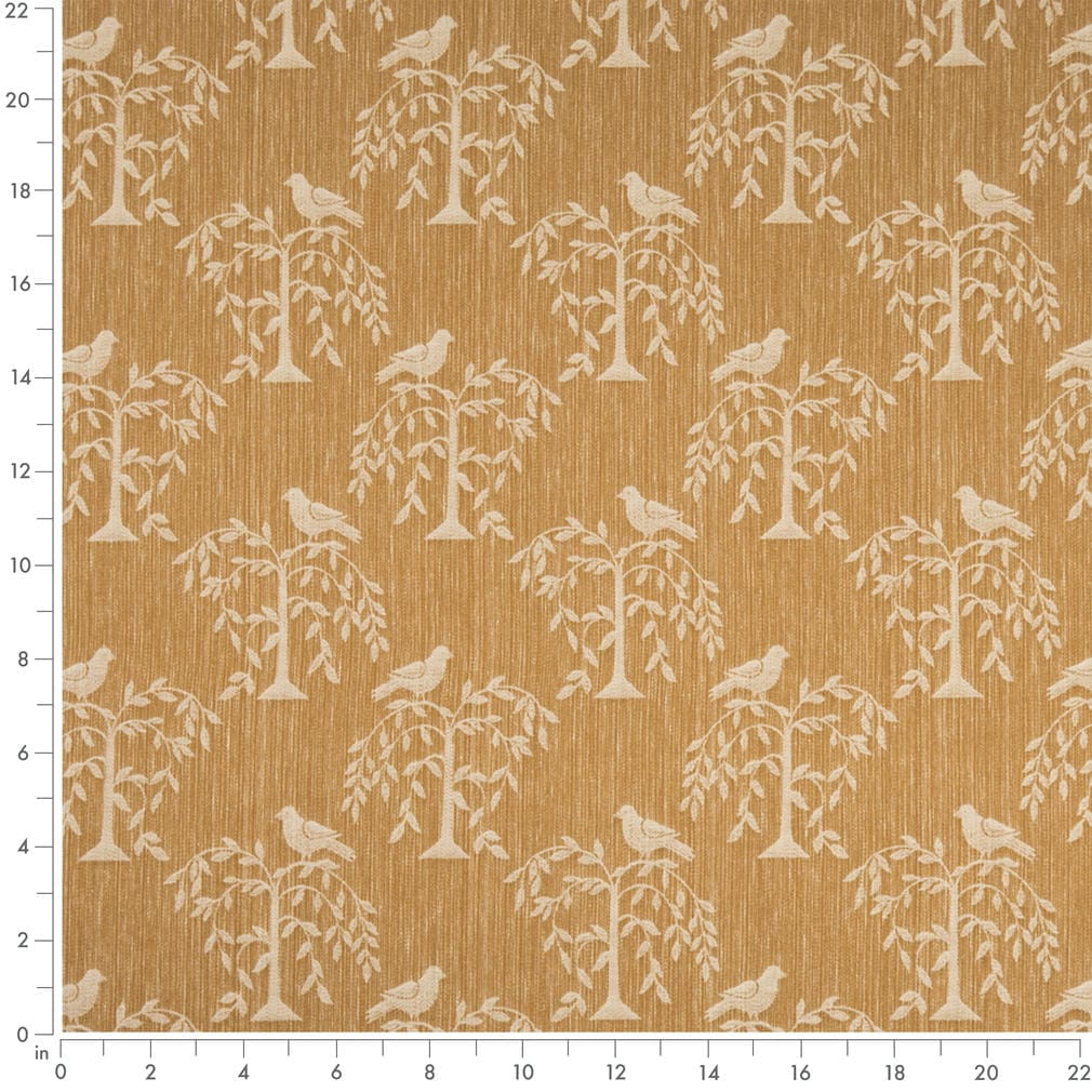 D4780 Leaves,Novelty Willow Amber Gold & Yellow Charlotte Fabrics
