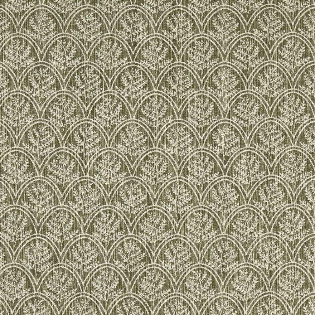 D4783 Abstract & Geometric,Leaves,Small Scale Trellis Fern Green Charlotte Fabrics