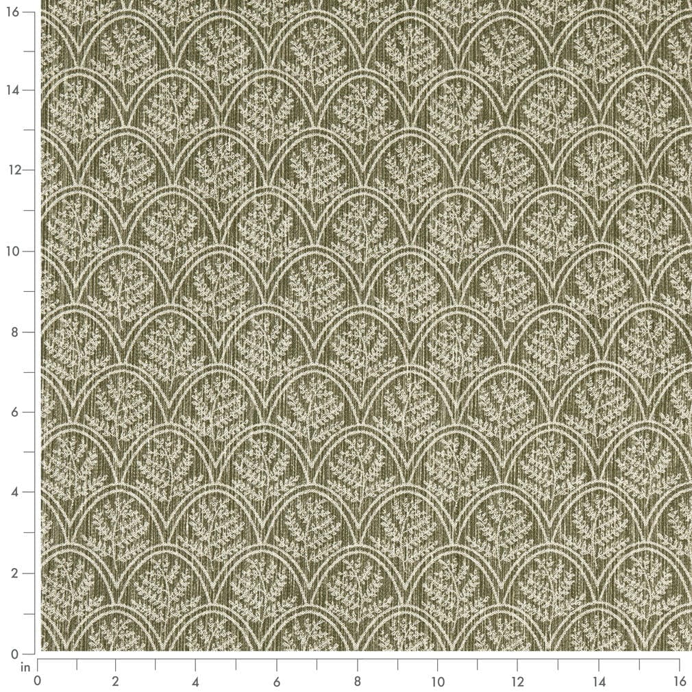 D4783 Abstract & Geometric,Leaves,Small Scale Trellis Fern Green Charlotte Fabrics