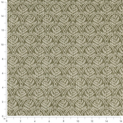 D4783 Abstract & Geometric,Leaves,Small Scale Trellis Fern Green Charlotte Fabrics