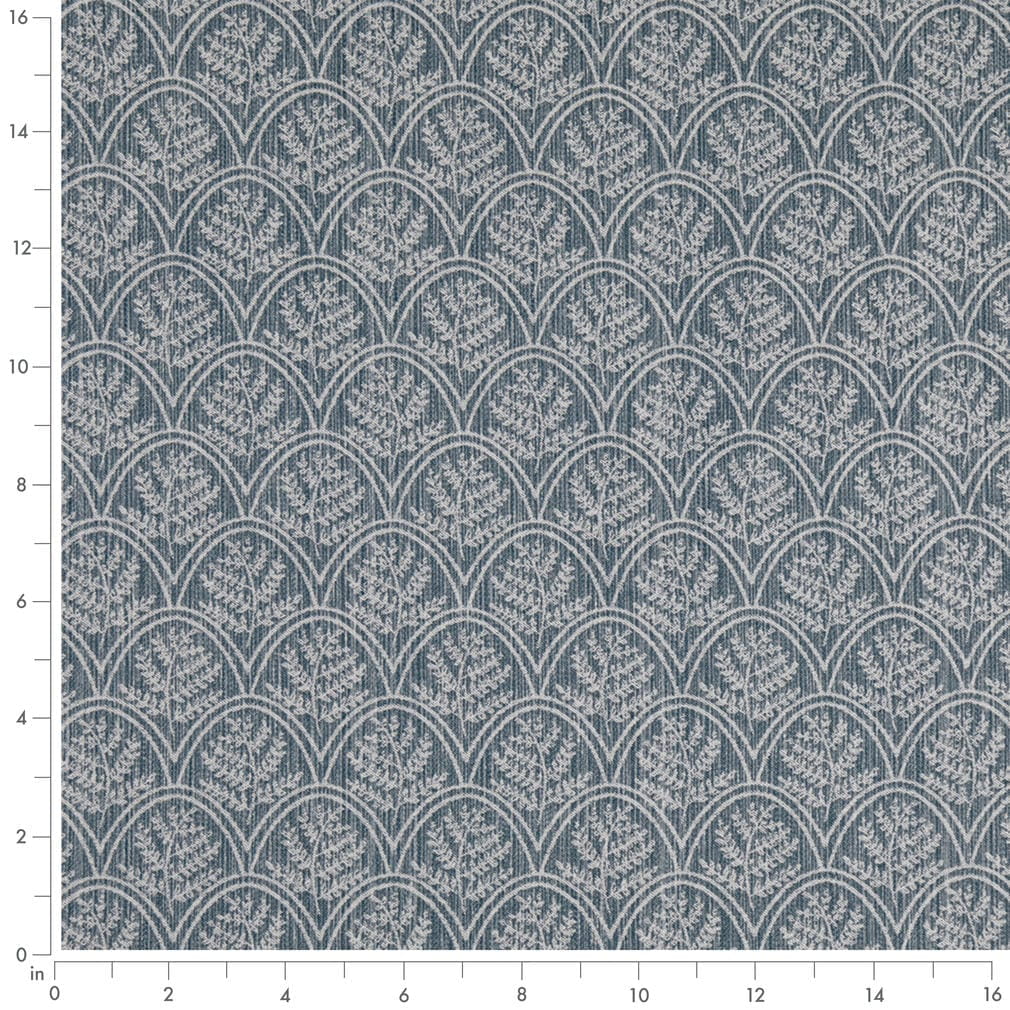 D4784 Abstract & Geometric,Leaves,Small Scale Trellis Sky Blue Charlotte Fabrics