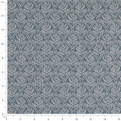 D4784 Abstract & Geometric,Leaves,Small Scale Trellis Sky Blue Charlotte Fabrics