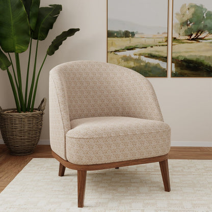 D4785 Abstract & Geometric,Leaves,Small Scale Trellis Fawn Beige & Taupe Charlotte Fabrics