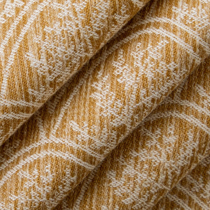 D4786 Abstract & Geometric,Leaves,Small Scale Trellis Amber Gold & Yellow Charlotte Fabrics