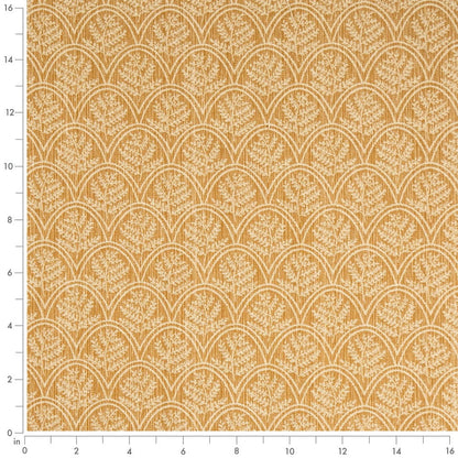 D4786 Abstract & Geometric,Leaves,Small Scale Trellis Amber Gold & Yellow Charlotte Fabrics