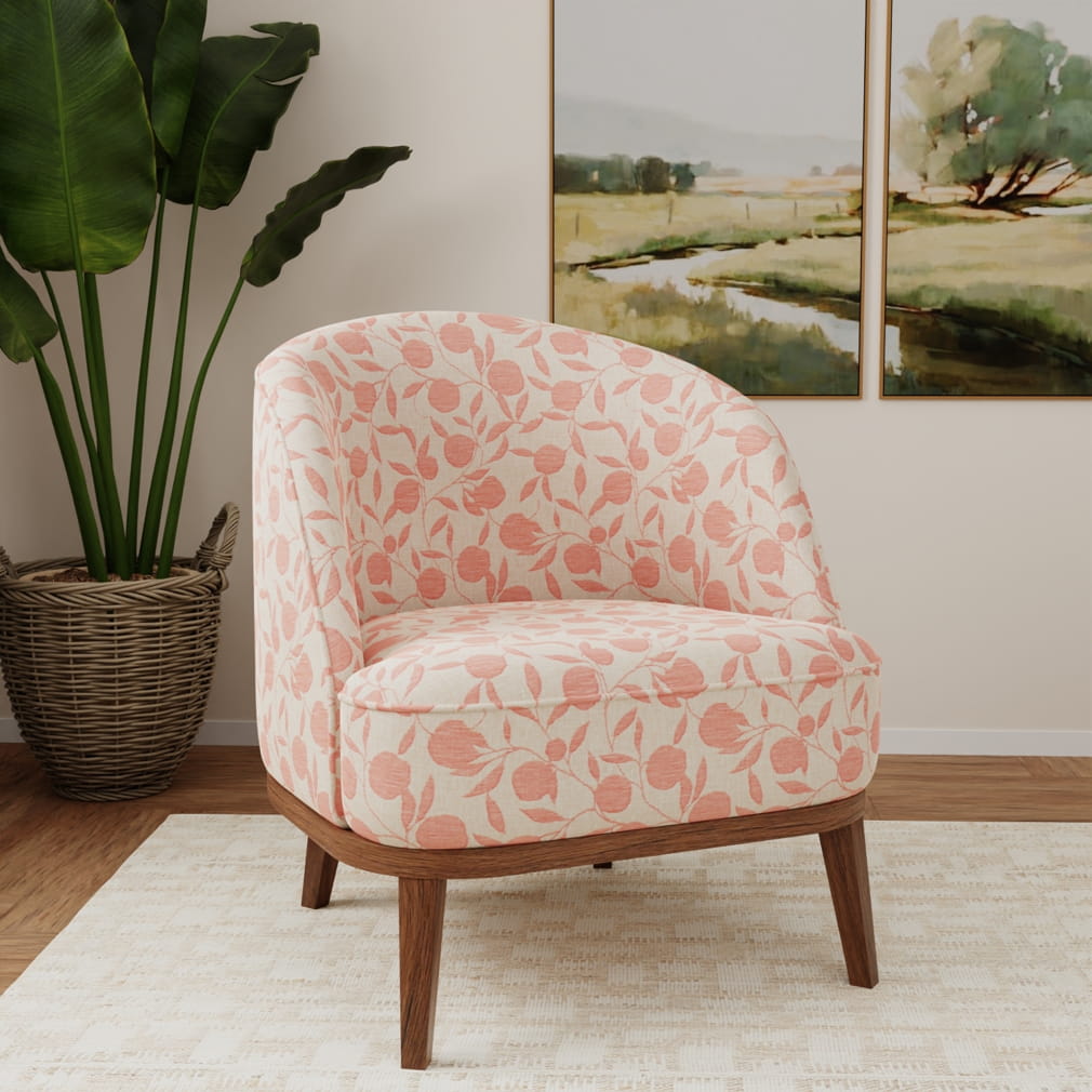 D4787 Leaves Orchard Petal Pink Charlotte Fabrics