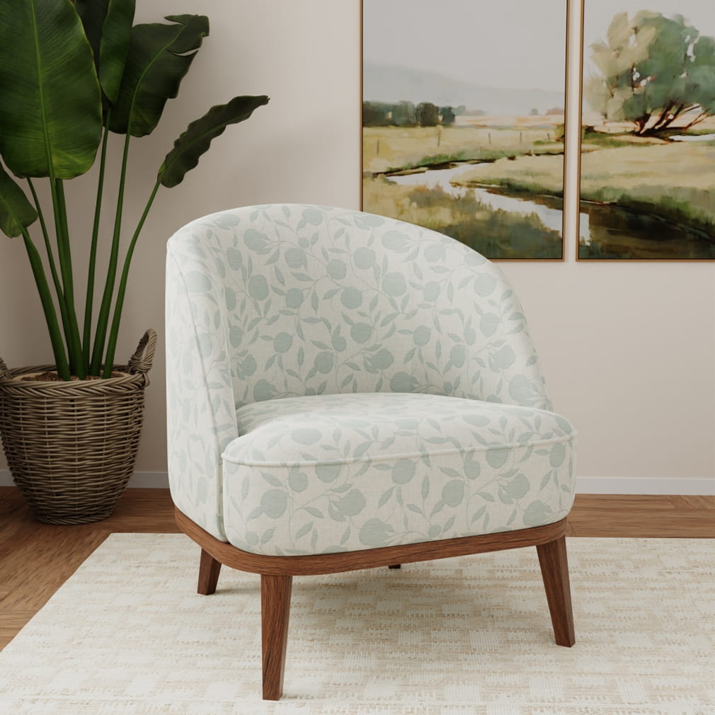 D4788 Leaves Orchard Breeze Aqua & Teal Charlotte Fabrics