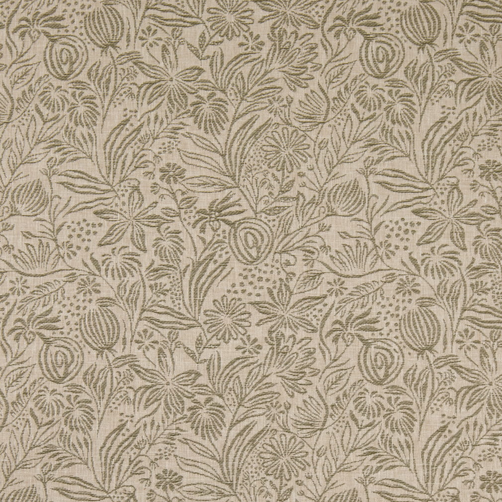 D4795 Floral Grove Fern Green Charlotte Fabrics