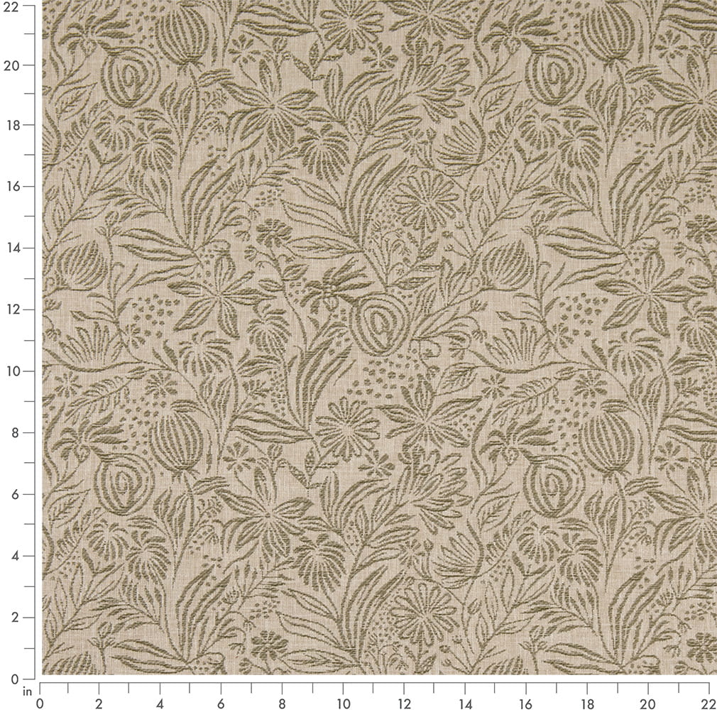 D4795 Floral Grove Fern Green Charlotte Fabrics