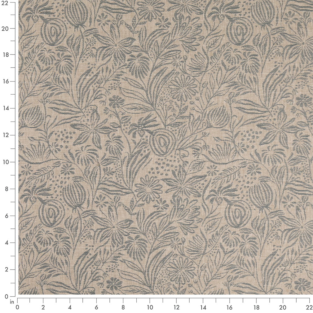 D4796 Floral Grove Sky Blue Charlotte Fabrics