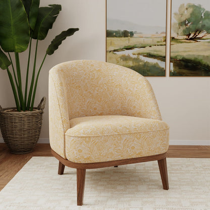D4798 Floral Grove Amber Gold & Yellow Charlotte Fabrics