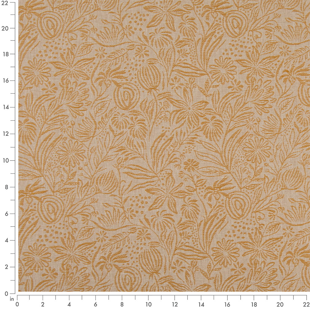 D4798 Floral Grove Amber Gold & Yellow Charlotte Fabrics