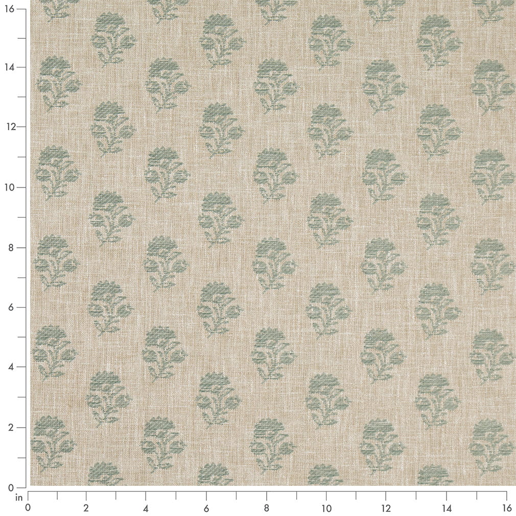D4800 Floral,Small Scale Posy Breeze Aqua & Teal Charlotte Fabrics